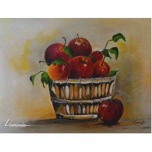 Кошница с червени ябълки Кошница с червени ябълки